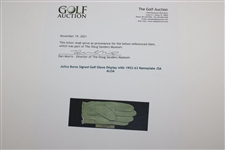 Julius Boros Signed Golf Glove Display with 1952-63 Nameplate JSA ALOA