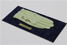 Gene Littler Signed Golf Glove Display with 1961 Nameplate JSA ALOA