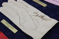 Ken Venturi, Gary Player & Lee Trevino Signed Golf Glove Display with Dated Nameplates JSA ALOA