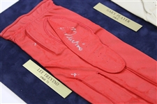 Ken Venturi, Gary Player & Lee Trevino Signed Golf Glove Display with Dated Nameplates JSA ALOA