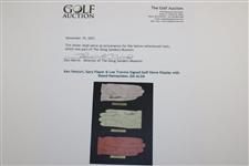 Ken Venturi, Gary Player & Lee Trevino Signed Golf Glove Display with Dated Nameplates JSA ALOA