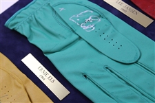 Tom Kite, Lee Janzen, Ernie Els, Corey Pavin & Steve Jones Signed Golf Glove Display JSA ALOA