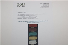 Tom Kite, Lee Janzen, Ernie Els, Corey Pavin & Steve Jones Signed Golf Glove Display JSA ALOA
