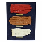 Hale Irwin, Lou Graham & Jerry Pate Signed Golf Glove Display with Dated Nameplates JSA ALOA
