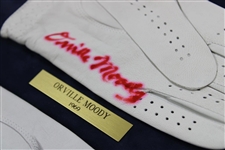Orville Moody & Tony Jacklin Signed Golf Glove Display with Johnny Miller Glove JSA ALOA
