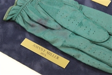 Orville Moody & Tony Jacklin Signed Golf Glove Display with Johnny Miller Glove JSA ALOA