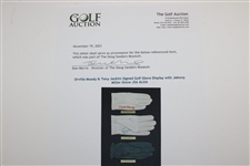 Orville Moody & Tony Jacklin Signed Golf Glove Display with Johnny Miller Glove JSA ALOA