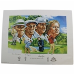 Hogan, Sarazen, & Player Signed Ltd Ed Grand Slam Champions of Golf Print JSA ALOA