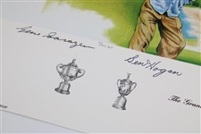 Hogan, Sarazen, & Player Signed Ltd Ed Grand Slam Champions of Golf Print JSA ALOA
