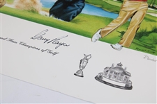 Hogan, Sarazen, & Player Signed Ltd Ed Grand Slam Champions of Golf Print JSA ALOA