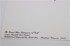 Hogan, Sarazen, & Player Signed Ltd Ed Grand Slam Champions of Golf Print JSA ALOA