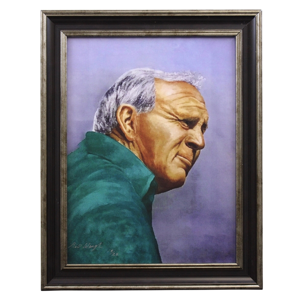 Arnold Palmer Ltd Ed 16/25 Artists Proof Canvas Portrait Painting by Bill Waugh with COA