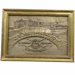St. Andrews The Home of Golf 1900-2000 Millenium Edition Cast Resin Picture by Artist Bill Waugh