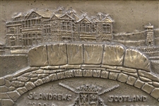 St. Andrews 'The Home of Golf' 1900-2000 Millenium Edition Cast Resin Picture by Artist Bill Waugh