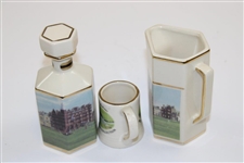 Three Piece St. Andrews Millenium Collection Miniature Decanter Set - Decanter, Pitcher, & Mug