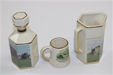Three Piece St. Andrews Millenium Collection Miniature Decanter Set - Decanter, Pitcher, & Mug