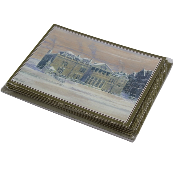 Packet of Unopened St. Adnrews R&A Clubhouse Winter Colours Postcards by Artist Bill Waugh