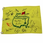Palmer, Nicklaus, Player & others Signed 2000 Masters Embroidered Flag JSA ALOA