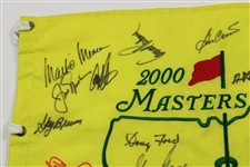 Palmer, Nicklaus, Player & others Signed 2000 Masters Embroidered Flag JSA ALOA