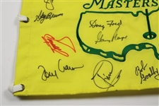 Palmer, Nicklaus, Player & others Signed 2000 Masters Embroidered Flag JSA ALOA