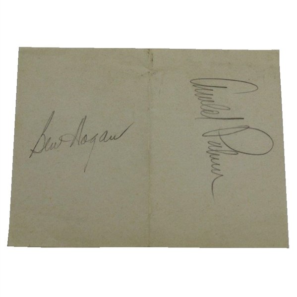 Arnold Palmer & Ben Hogan Classic Signed Album Page JSA ALOA