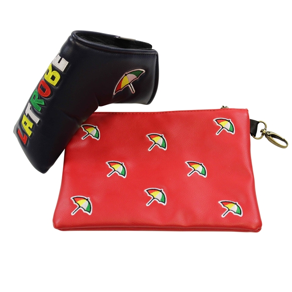 Latrobe Country Club Logo Navy Putter Headcover with Red Logo Tote Bag