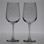 Pair of Arnold Palmers Latrobe C.C. White Wine Glasses