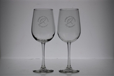 Pair of Arnold Palmer's Latrobe C.C. White Wine Glasses