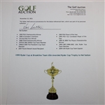 1999 Ryder Cup at Brookline Team USA Awarded Ryder Cup Trophy to Hal Sutton