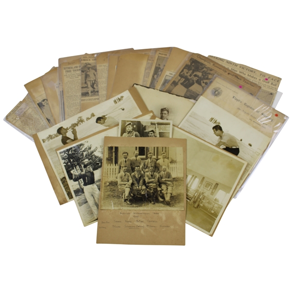 1920s Scottish Golfer David Sutherland Original Photos and Newspaper Articles