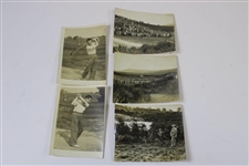 1920's Scottish Golfer David Sutherland Original Glasgow Tournament & Scottish Open Photos with Postcard