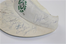 Jack Nicklaus, Payne Stewart, Greg Norman & more Signed Memorial Visor Circa '86 JSA ALOA