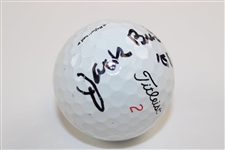 Jack Burke Signed Classic Titleist Masters Logo Ball with 56 Inscription JSA ALOA