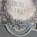 1947 British Amateur at Carnoustie Sterling Silver Runner-Up Medal Awarded to Dick Chapman with Letter 