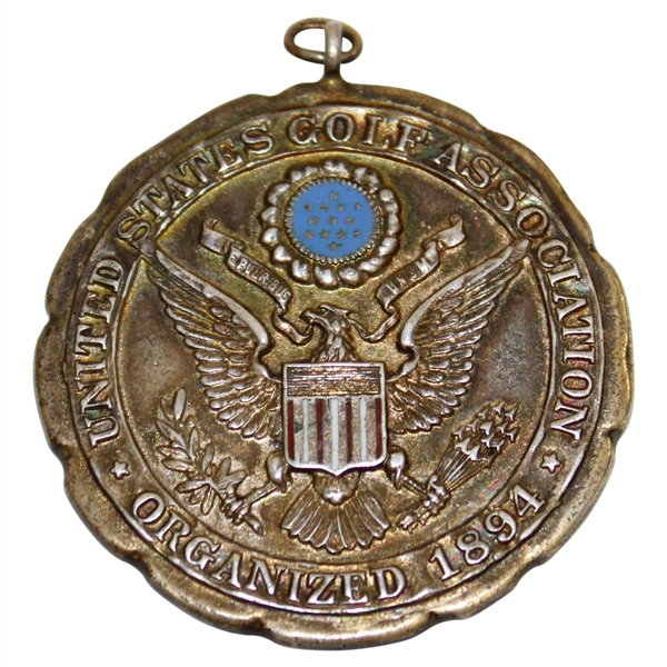 1957 USGA Senior Amateur Championship at Ridgewood CC Sterling Medal Awarded to Frank Stevens