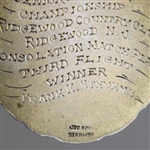 1957 USGA Senior Amateur Championship at Ridgewood CC Sterling Medal Awarded to Frank Stevens