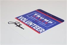 Jack Nicklaus Signed 'Trump/Pence Make America Great Again 2020' Volunteer Badge JSA ALOA