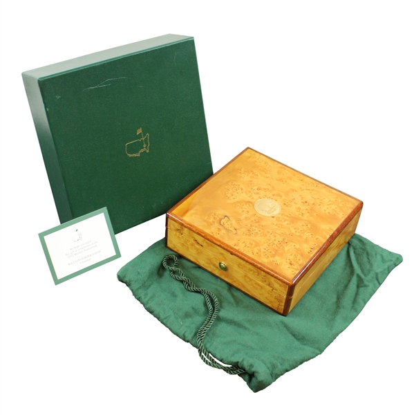 2012 Augusta National GC Ltd Ed Masters Gift Burlwood Box in Bag with Card
