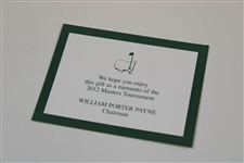 2012 Augusta National GC Ltd Ed Masters Gift Burlwood Box in Bag with Card