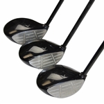 Three (3) Gary Player Game Used Callaway Steelhead Plus Big Bertha Fairway Woods Set with COA