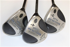 Three (3) Gary Player Game Used Callaway Steelhead Plus Big Bertha Fairway Woods Set with COA