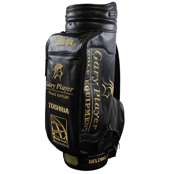 Gary Player Tournament Used Belding Black with Gold Full Size Golf Bag with COA