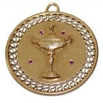 1967 Ryder Cup at The Champions Club 14k Gold Inscribed Medal Presented to Team Members