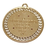 1967 Ryder Cup at The Champions Club 14k Gold Inscribed Medal Presented to Team Members