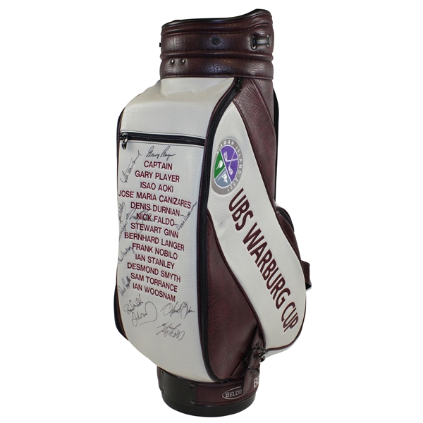 2001 Warburg Cup at Kiawah Full Team Signed UBS Warburg Cup Full Size Golf Bag JSA ALOA