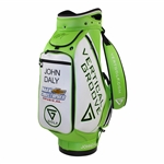 John Daly Signed Vibrant Green & White Vertical Groove Logo Full Size Golf Bag PSA #AM26959