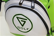 John Daly Signed Vibrant Green & White Vertical Groove Logo Full Size Golf Bag PSA #AM26959