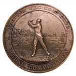 1903 Tooting Bec Golf Club Sizable Brass Medal to E.M. Drower - Medalist Competition