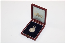 1900 Royal Norwich First Class Medal In Original Cardinal Red Case with Gold Gilt - 3/4" Diameter