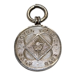 1900 Royal Norwich First Class Medal In Original Cardinal Red Case with Gold Gilt - 3/4 Diameter